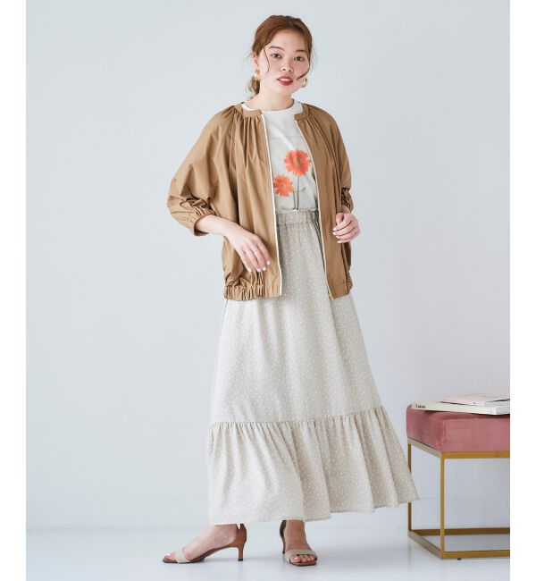 le.coeur blanc「ジオメトリックプリントティアードスカート」|スカート|