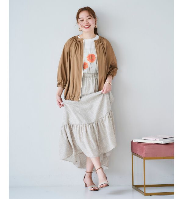 le.coeur blanc「ジオメトリックプリントティアードスカート」|スカート|