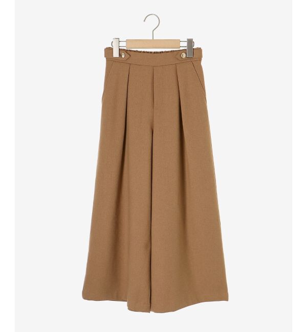 le.coeur blanc「ウールライクウエストデザインワイドクロップドパンツ」|その他|