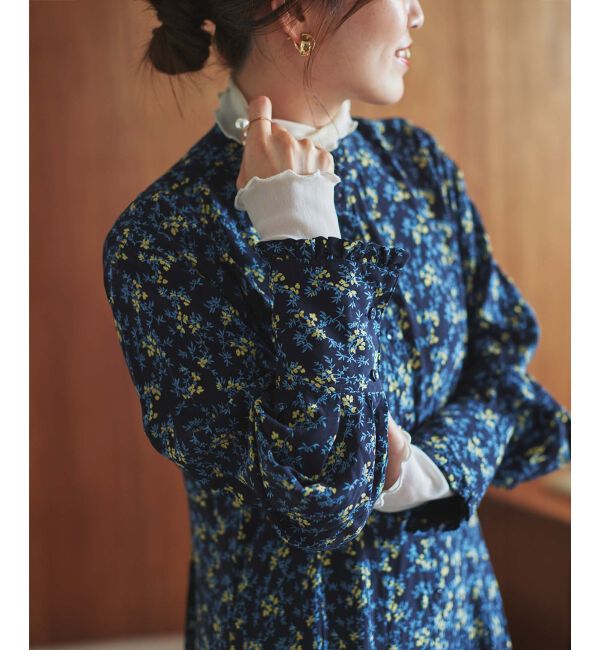 le.coeur blanc「IPEKERフリルネックワンピース」|ワンピース|柄Ａ