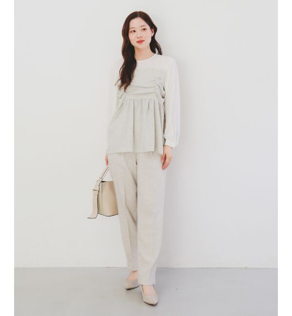 le.coeur blanc「ツィードタックテーパードパンツ」|その他|