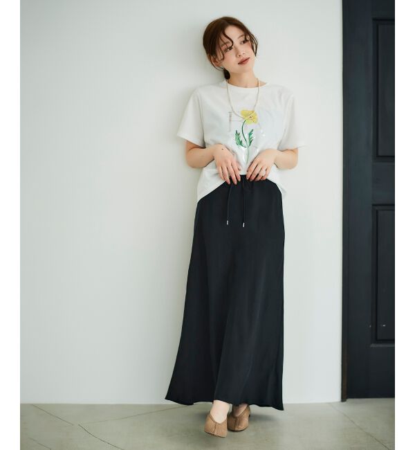  「《手洗い可能》キュプラフィブリルナロースカート」|スカート|