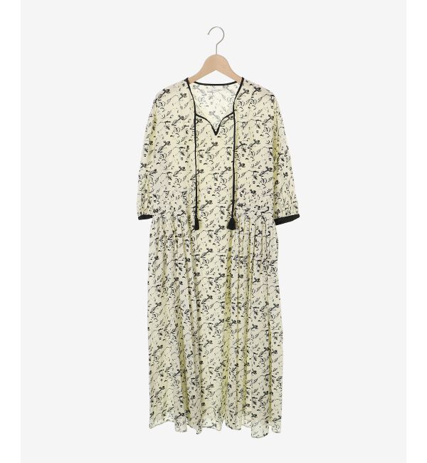  「フラワーモチーフスキッパーワンピース」|ワンピース|