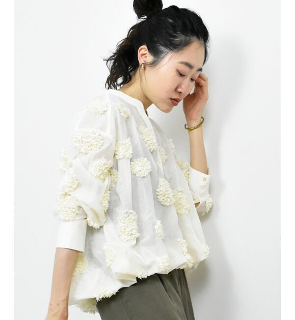  「TORRAZZO DONNAフラワーバルーンブラウス」|シャツ・ブラウス|