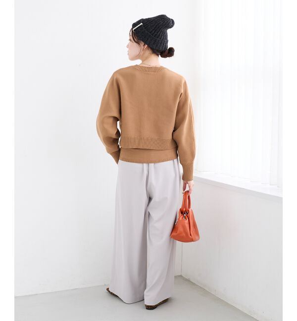  「《手洗い可能》フルダルダブルタックワイドパンツ」|その他|