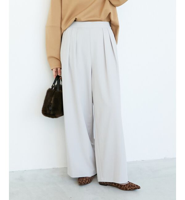  「《手洗い可能》フルダルダブルタックワイドパンツ」|その他|