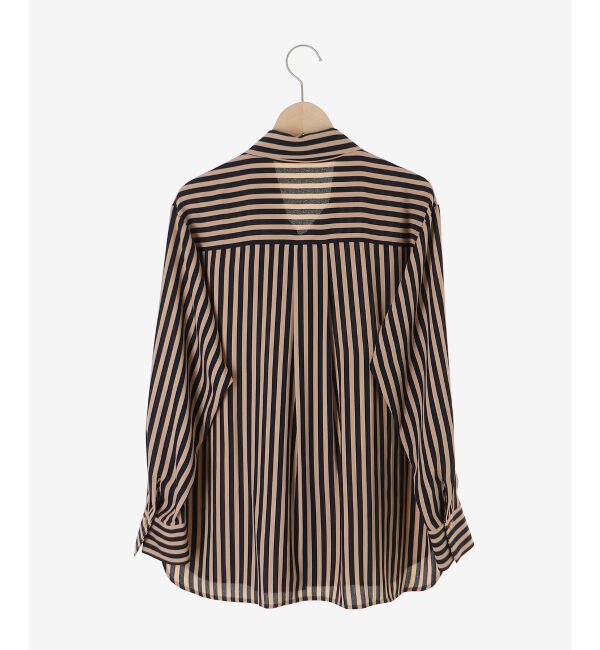  「【日本製】ストライプボウタイブラウス」|シャツ・ブラウス|