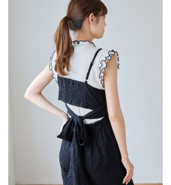 MAJESTICLEGON「バックリボンキャミサロペット」|オールインワン|