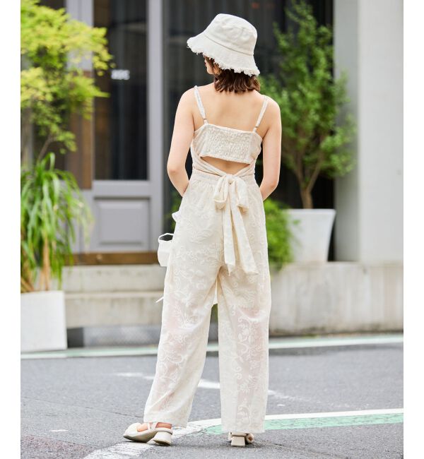 MAJESTICLEGON「バックリボンキャミサロペット」|オールインワン|