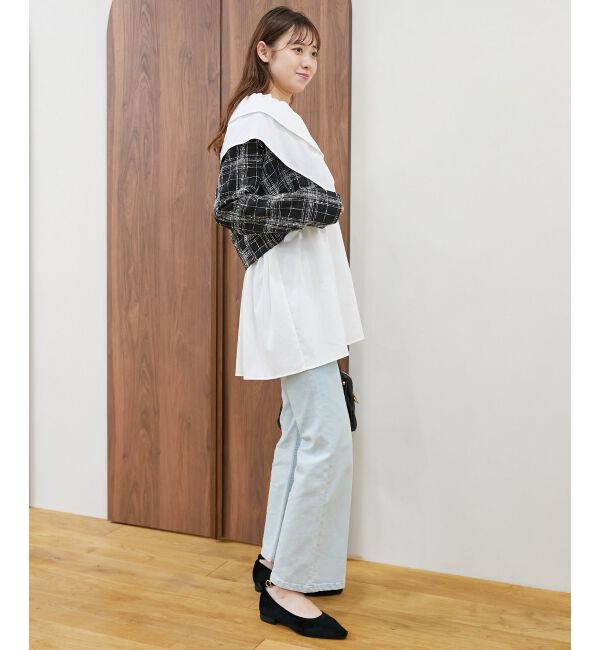 MAJESTICLEGON「ビッグフリルカラーチュニックブラウス」|シャツ・ブラウス|