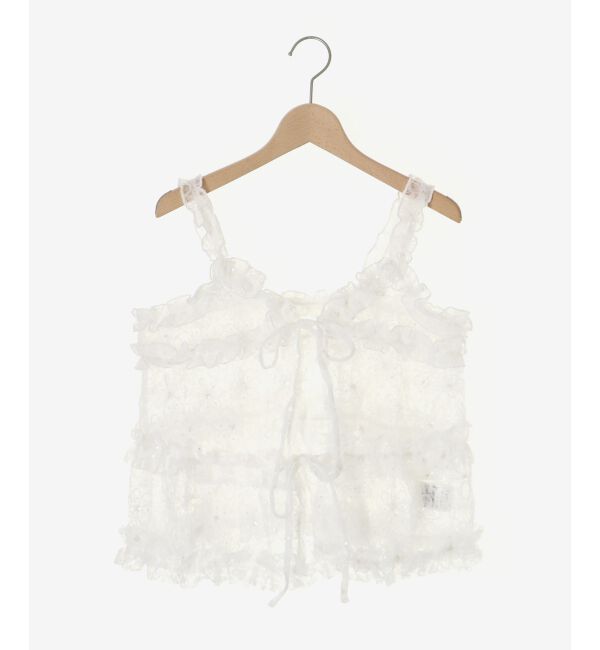 MAJESTICLEGON「フリルレースシアービスチェ」|キャミソール|