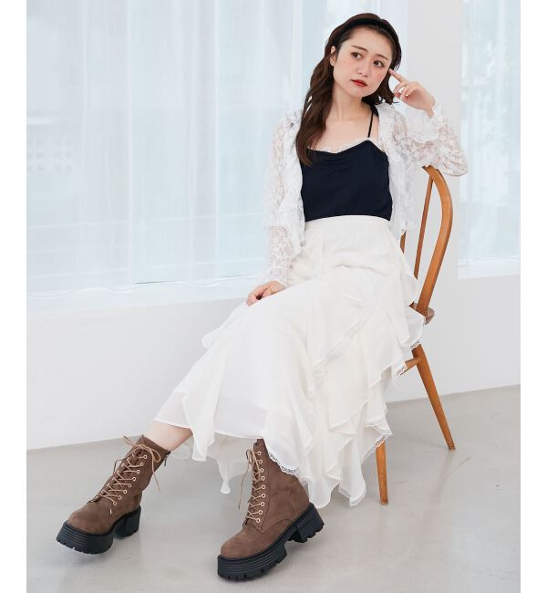  「タンクソールレースアップブーツ」|ショートブーツ|