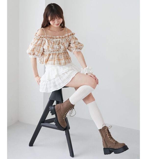  「タンクソールレースアップブーツ」|ショートブーツ|