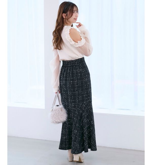  「ツイードマーメイドロングスカート」|スカート|