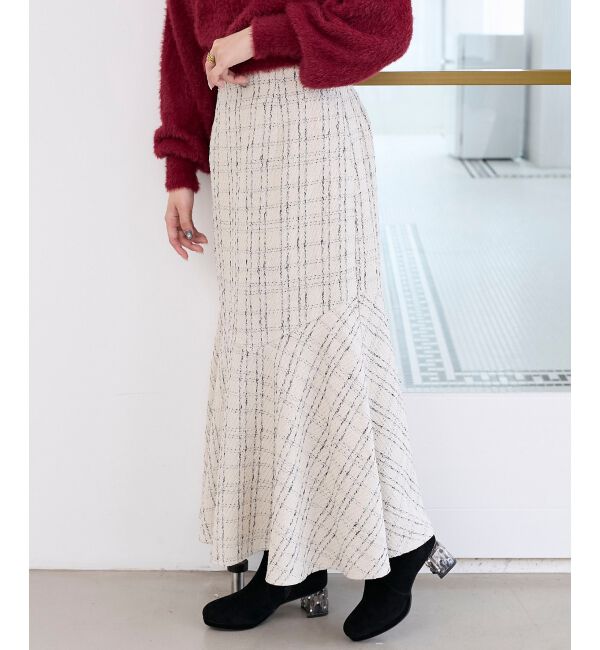  「ツイードマーメイドロングスカート」|スカート|
