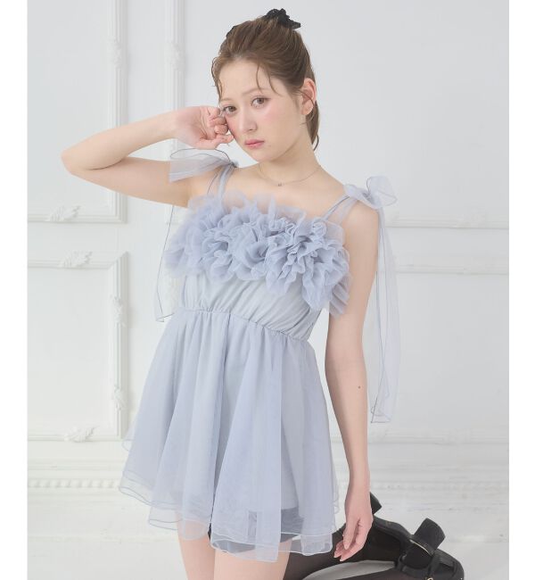  「ショルダーリボンフリルビスチェ」|キャミソール|