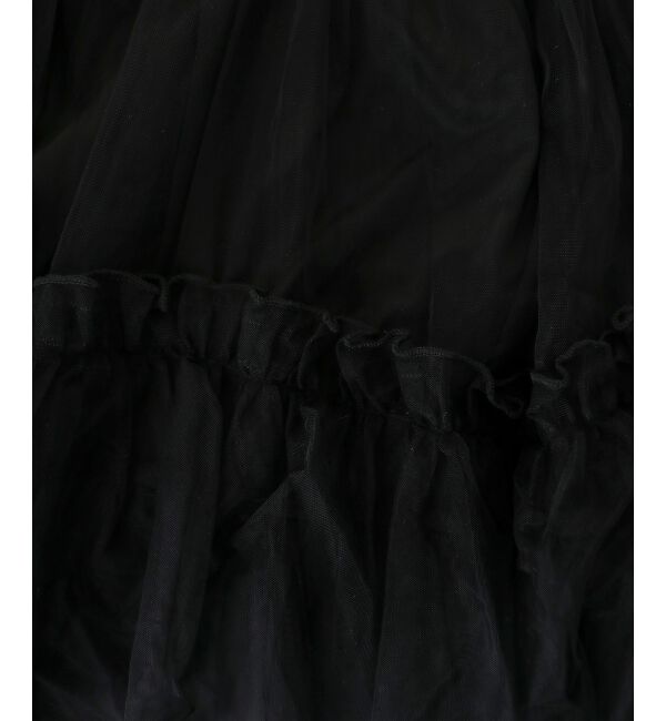  「パールチェーンチュールミニワンピ」|ワンピース|