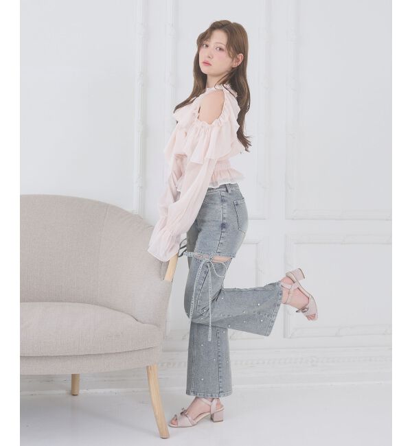  「アメスリフリルリボンブラウス」|シャツ・ブラウス|