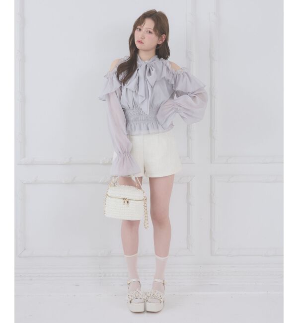  「アメスリフリルリボンブラウス」|シャツ・ブラウス|