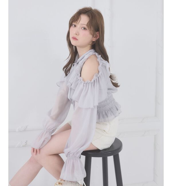  「アメスリフリルリボンブラウス」|シャツ・ブラウス|