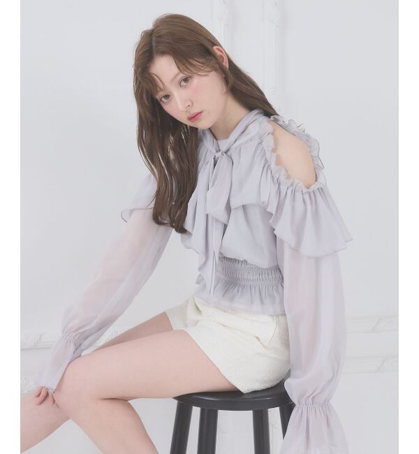  「アメスリフリルリボンブラウス」|シャツ・ブラウス|