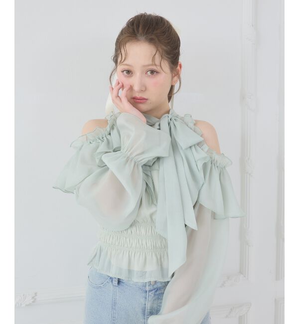  「アメスリフリルリボンブラウス」|シャツ・ブラウス|