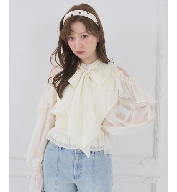  「アメスリフリルリボンブラウス」|シャツ・ブラウス|