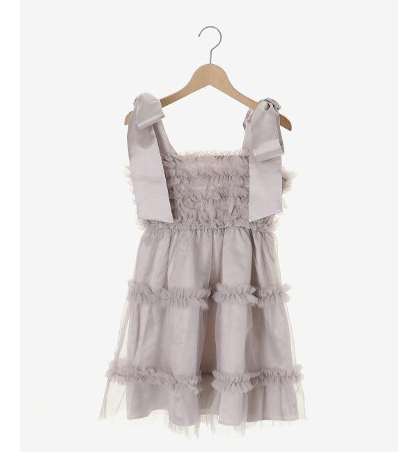 「フリルチュールミニワンピース」|ワンピース|