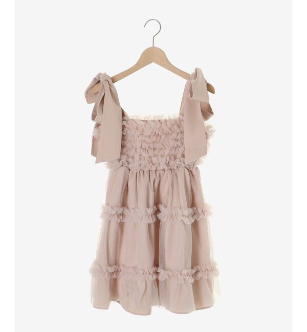  「フリルチュールミニワンピース」|ワンピース|