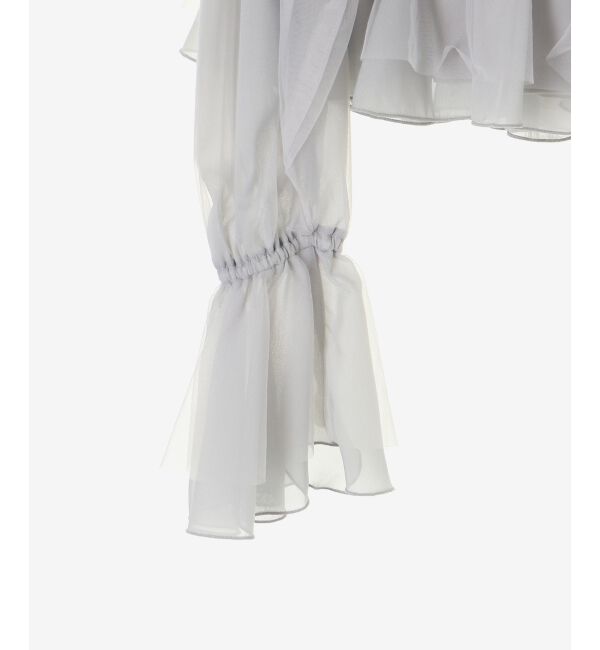  「チェーン付きシアーフリルブラウス」|シャツ・ブラウス|