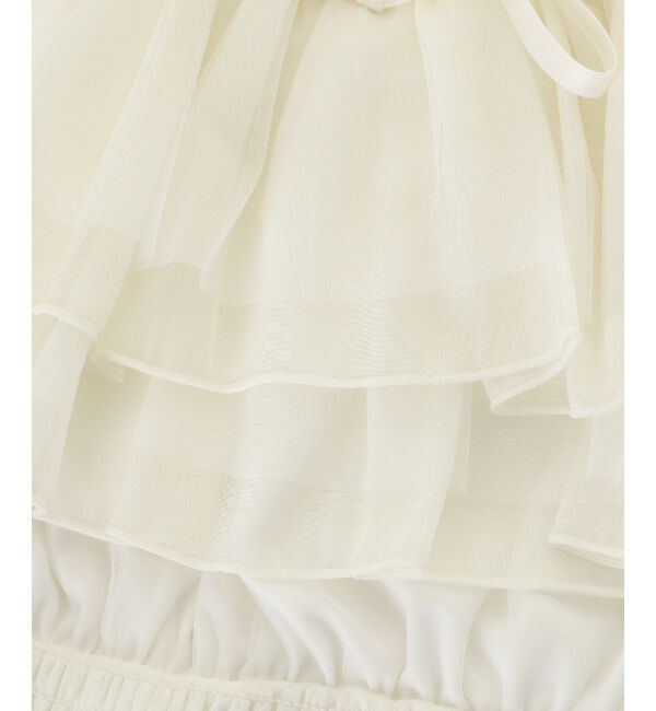  「チェーン付きシアーフリルブラウス」|シャツ・ブラウス|