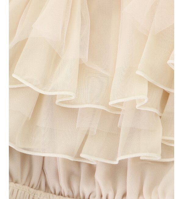  「チェーン付きシアーフリルブラウス」|シャツ・ブラウス|