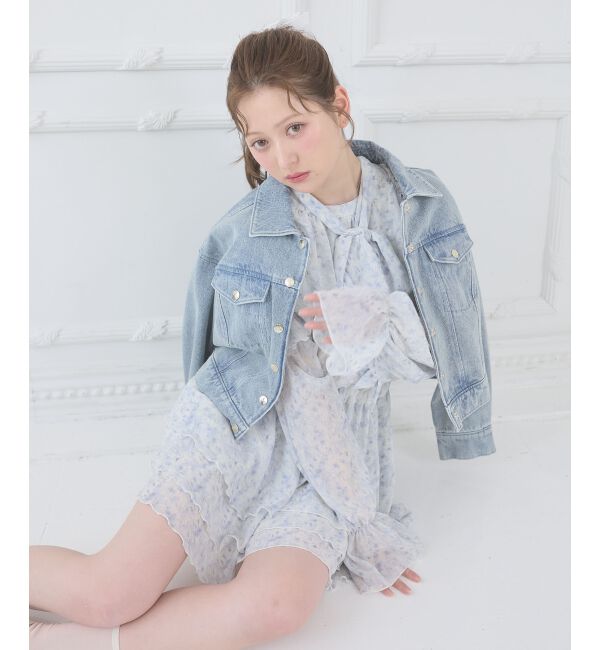  「アメスリフリルリボンミニワンピース」|ワンピース|