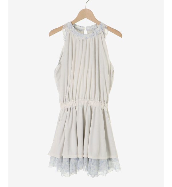  「アメスリフリルリボンミニワンピース」|ワンピース|