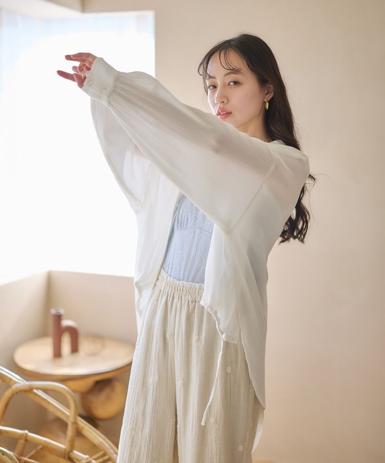 earth music&ecology「レーヨンクレープドロストシャツ」|シャツ・ブラウス|