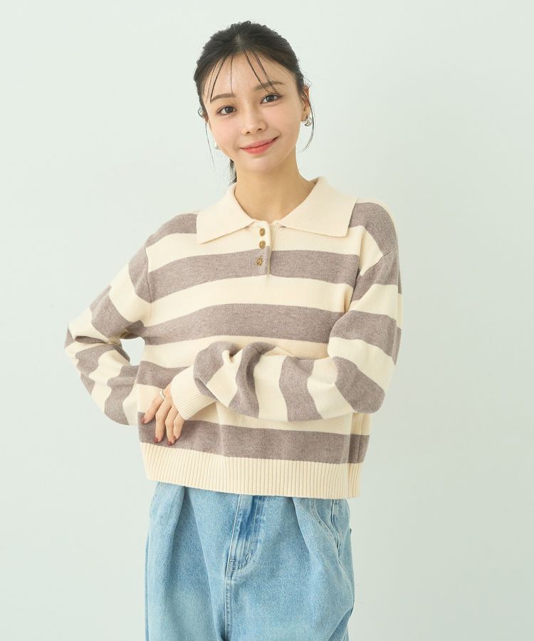 earth music&ecology「ラガーニット」|ニット・セーター|