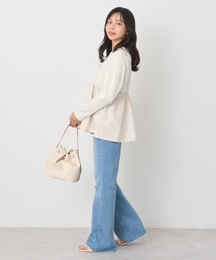 earth music&ecology「サッカーストライプドッキングプルオーバー」|Tシャツ・カットソー|