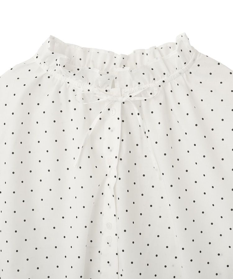 earth music&ecology「【接触冷感・イージーケア】TRキュプラダブルボタンフリルシャツ」|シャツ・ブラウス|