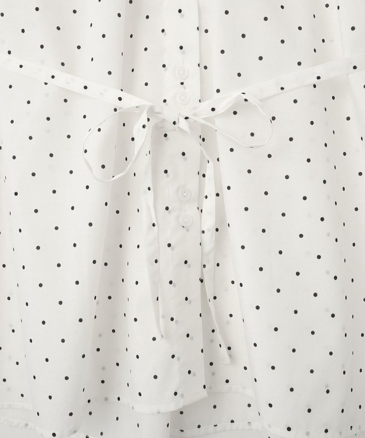 earth music&ecology「【接触冷感・イージーケア】TRキュプラダブルボタンフリルシャツ」|シャツ・ブラウス|