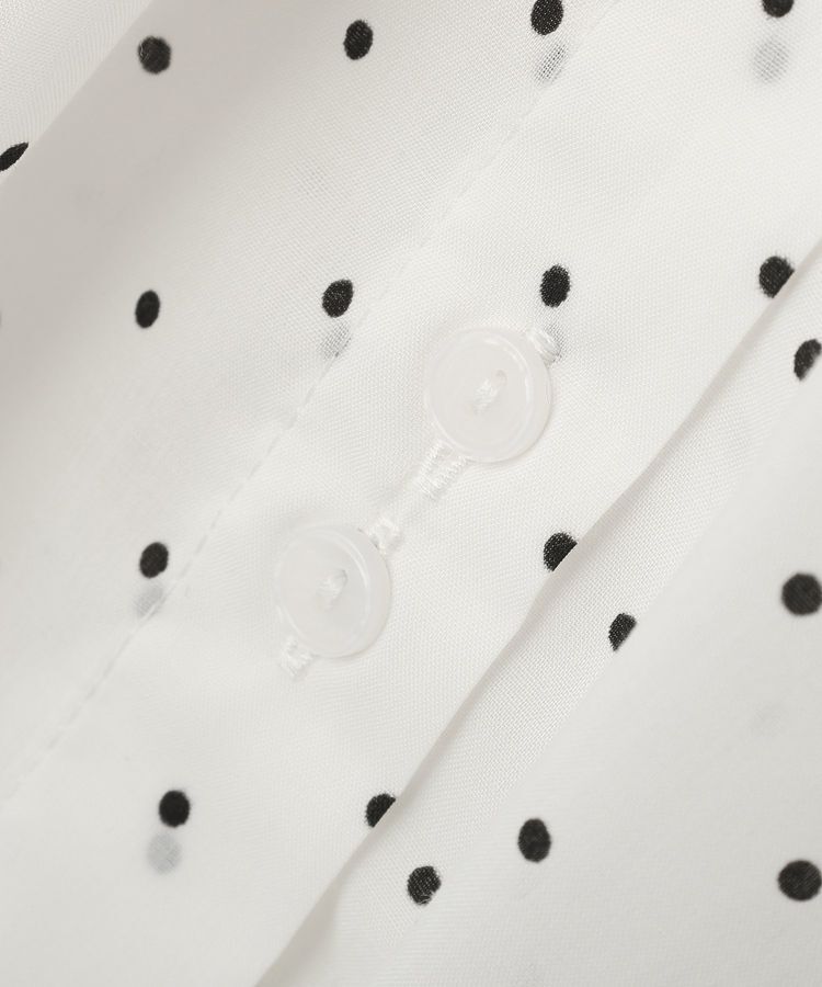 earth music&ecology「【接触冷感・イージーケア】TRキュプラダブルボタンフリルシャツ」|シャツ・ブラウス|