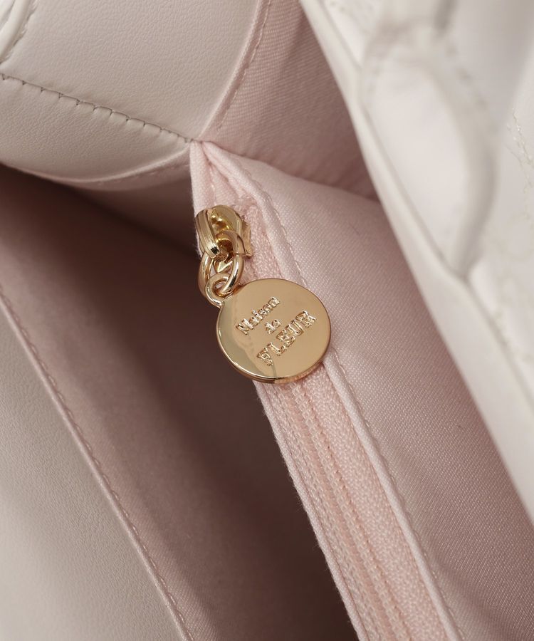 Maison de FLEUR「スカーフ付き2ルームリボンキルティングトート」|ハンドバッグ|