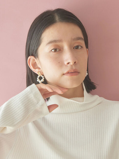  「パールドロップピアス」|その他|ゴールド