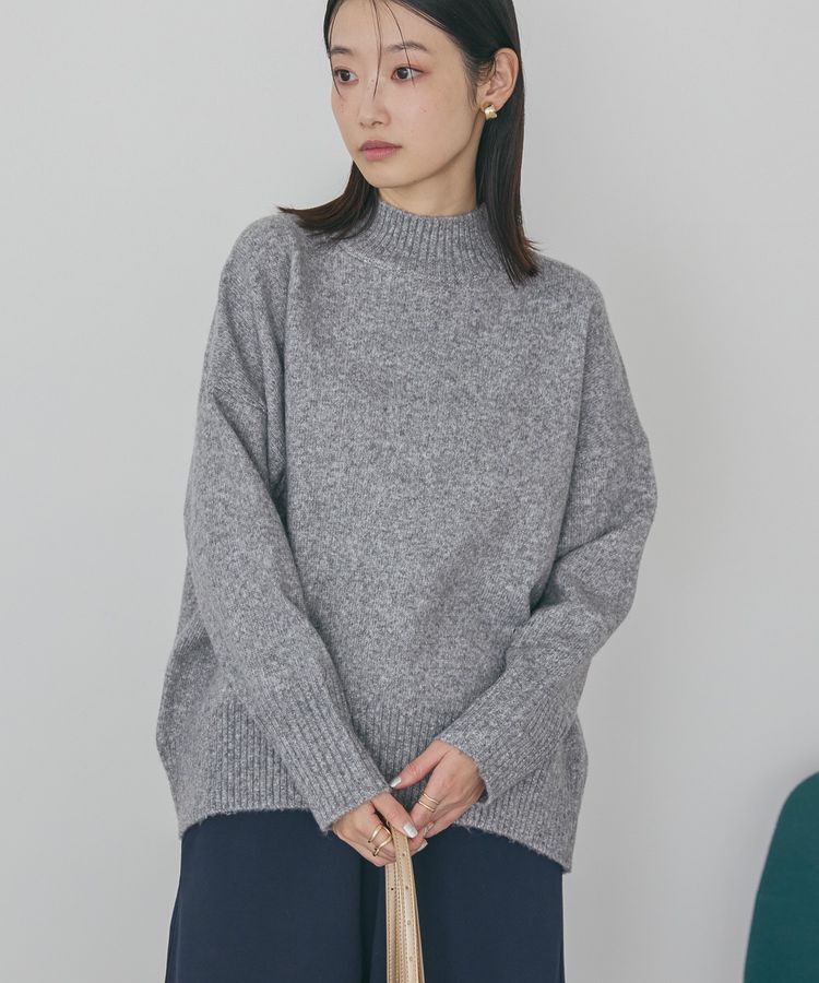 AMERICAN HOLIC「モックネックコクーンニットプルオーバー」|ニット・セーター|Gray Mixture
