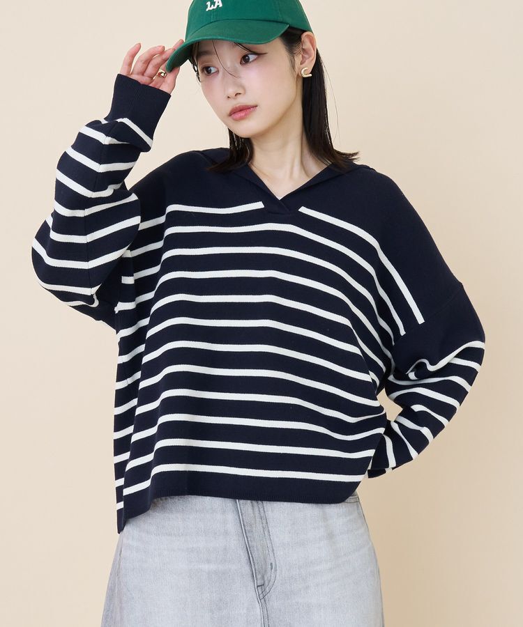 AMERICAN HOLIC「セーラーカラーニットプルオーバー」|ニット・セーター|
