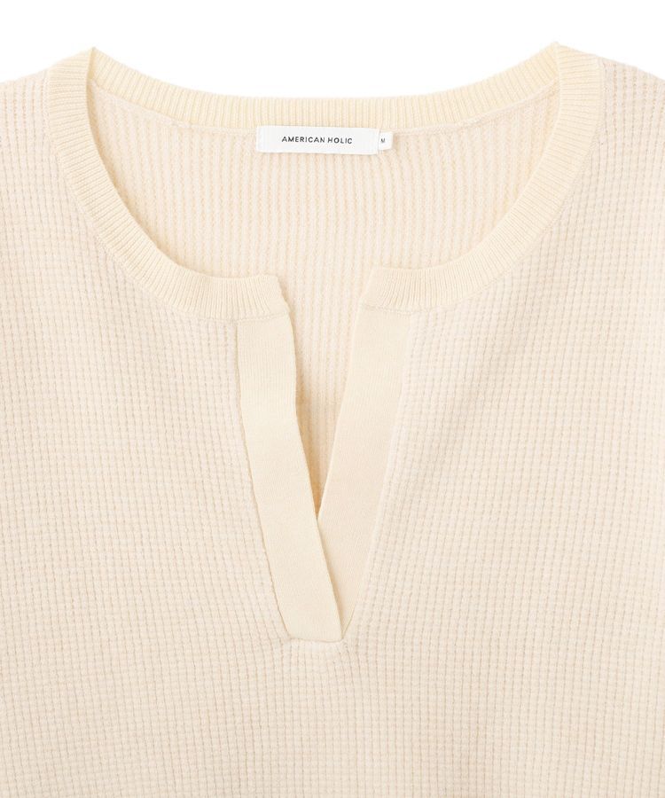 AMERICAN HOLIC「ワッフルライクニットプルオーバー」|ニット・セーター|