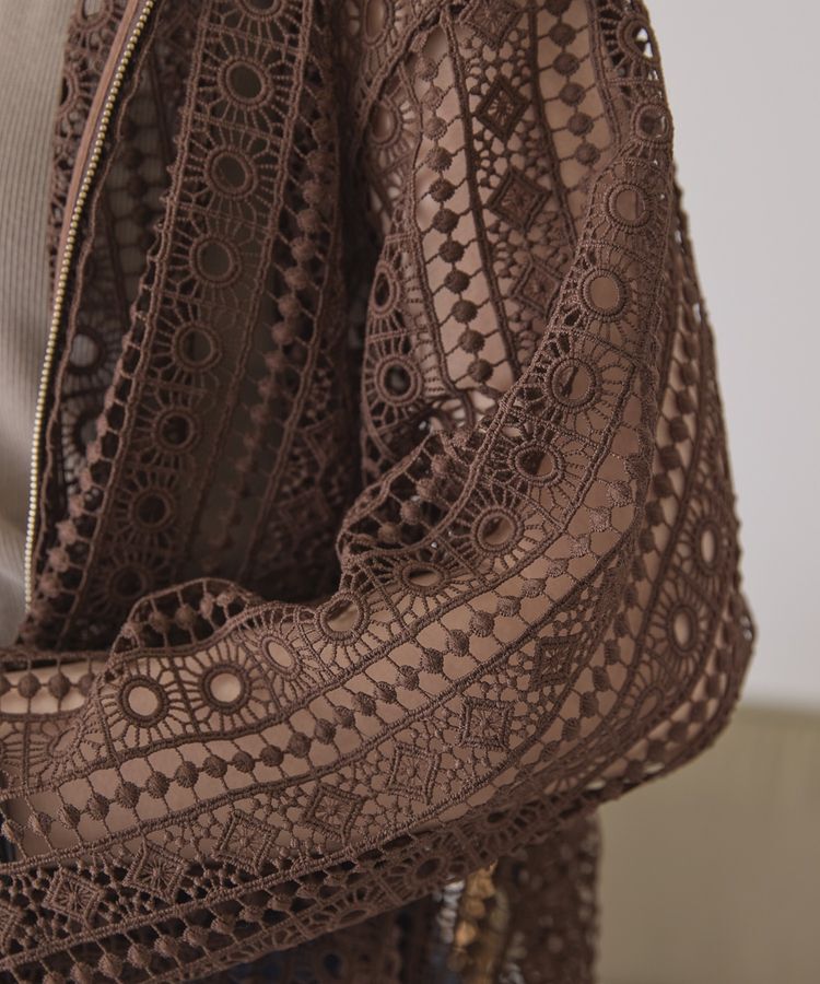 AMERICAN HOLIC「幾何学レースフードシャツ」|シャツ・ブラウス|