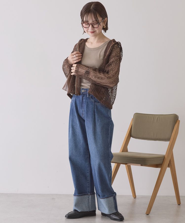 AMERICAN HOLIC「幾何学レースフードシャツ」|シャツ・ブラウス|