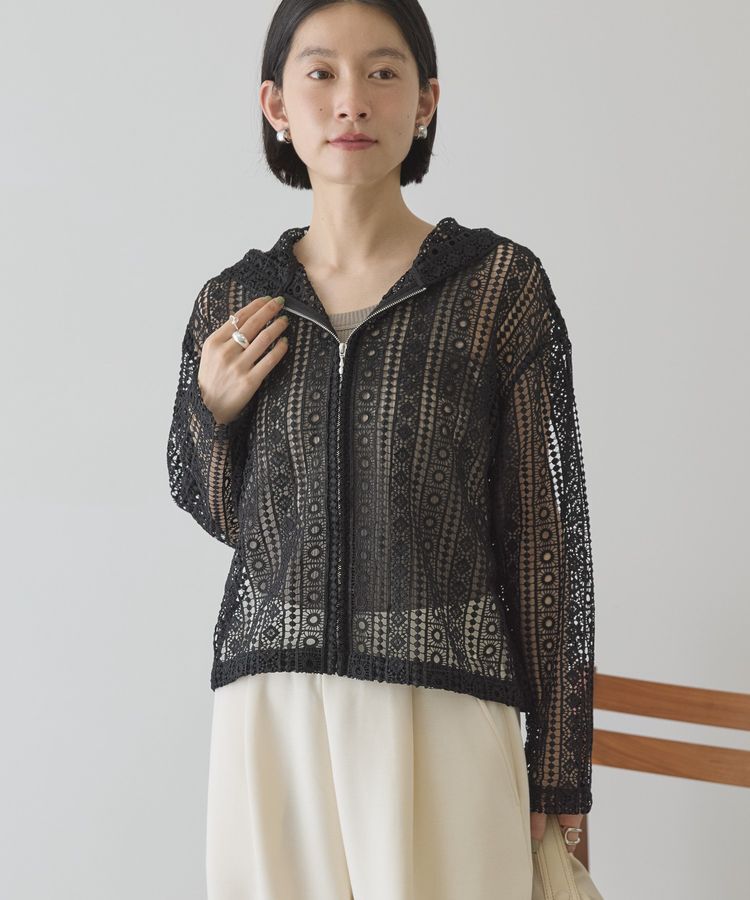 AMERICAN HOLIC「幾何学レースフードシャツ」|シャツ・ブラウス|