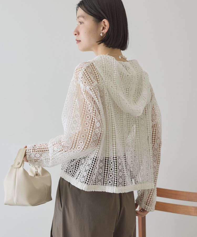 AMERICAN HOLIC「幾何学レースフードシャツ」|シャツ・ブラウス|