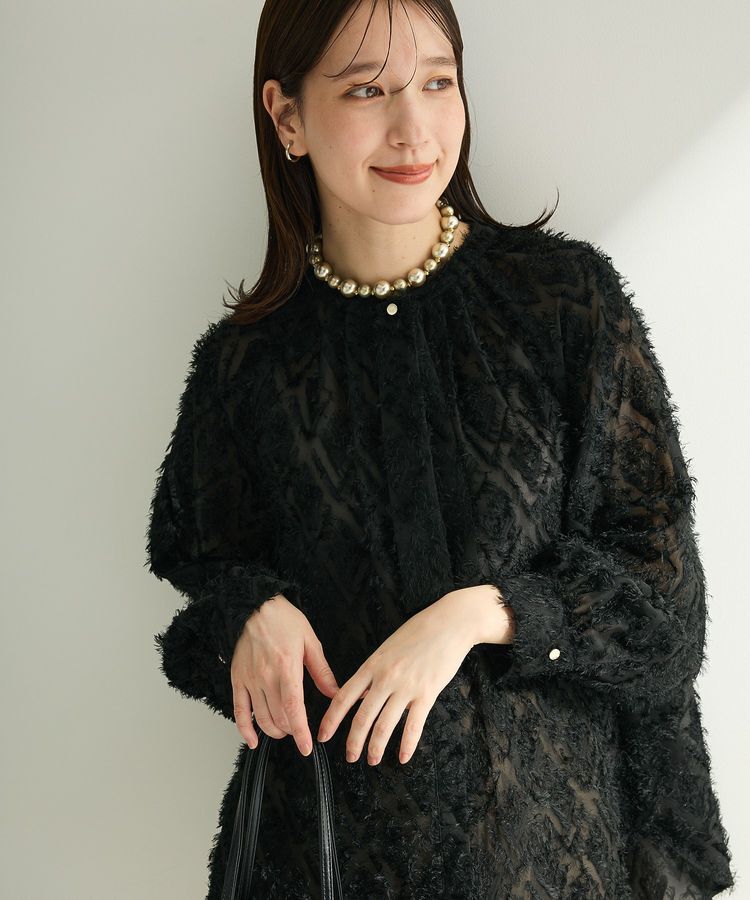 Green Parks「O.フサフサ2wayボウタイブラウス」|シャツ・ブラウス|Black